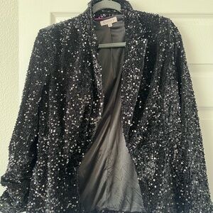 Sequin Black Blazer